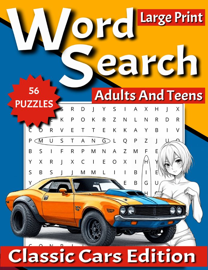 Cover of Cars & Classic Cars Word Search